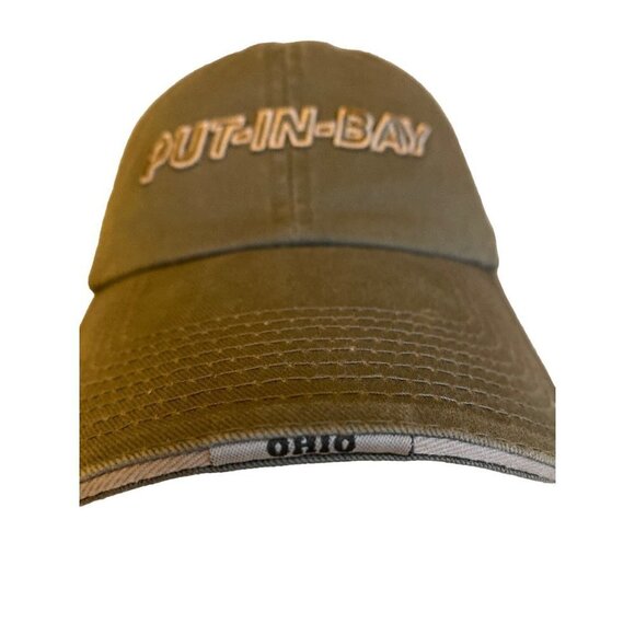 Put-In-Bay Green Embroidered Adjustable Hat Cap Ohio Beach Summer - Picture 4 of 7